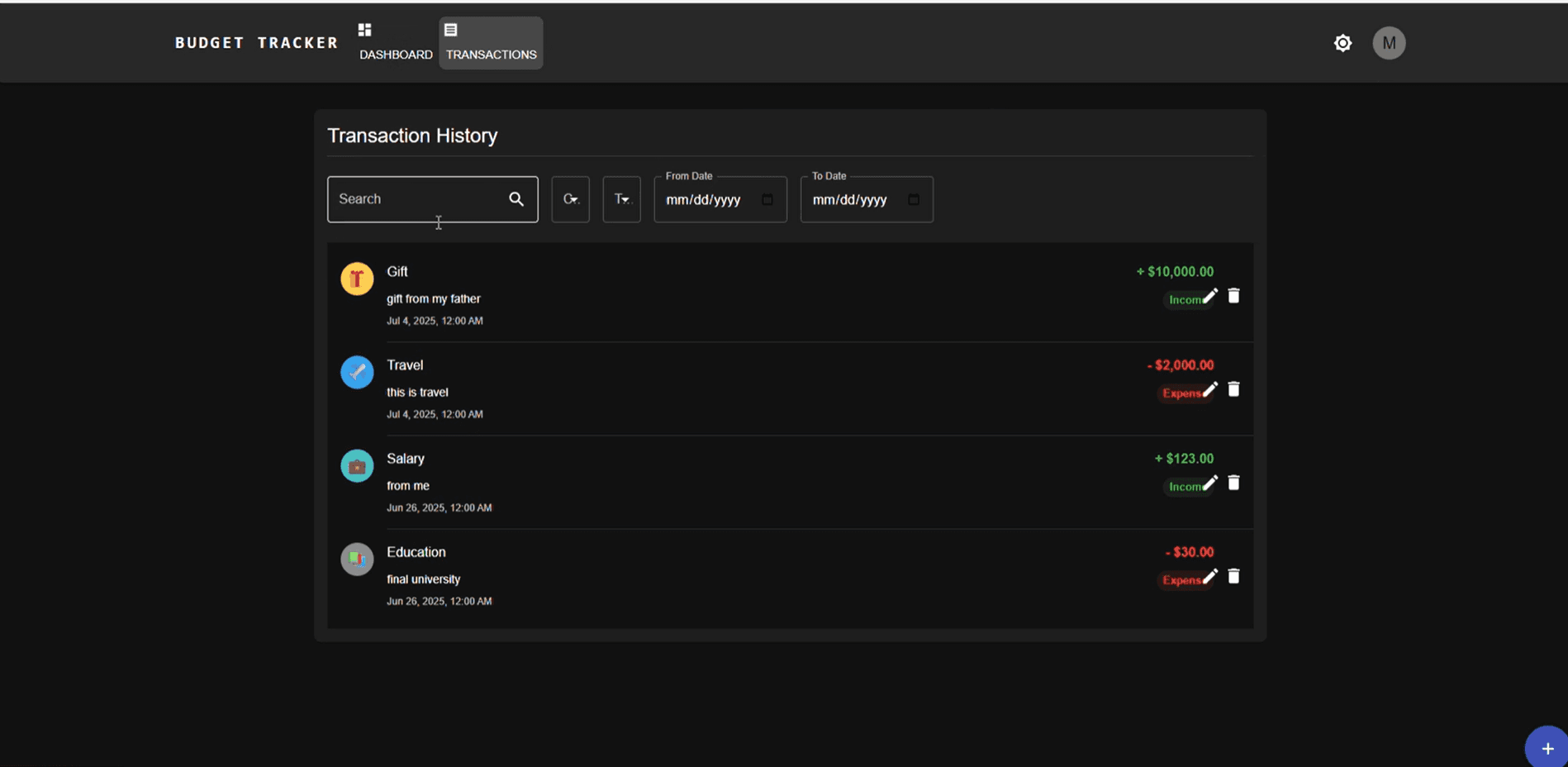 Budget Tracker screenshot 4