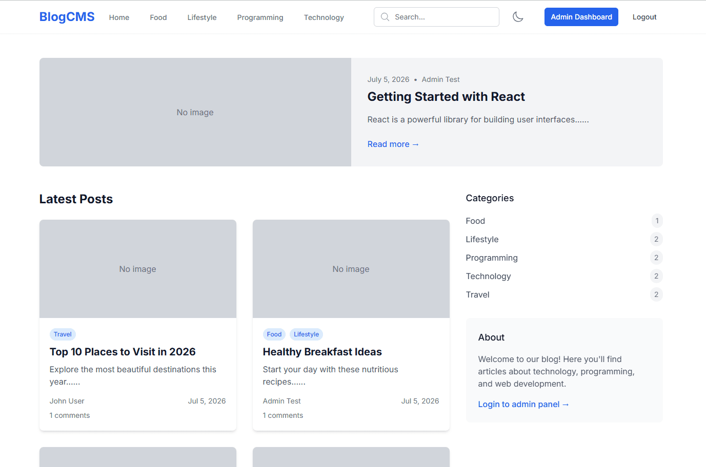 Blog Cms screenshot 4