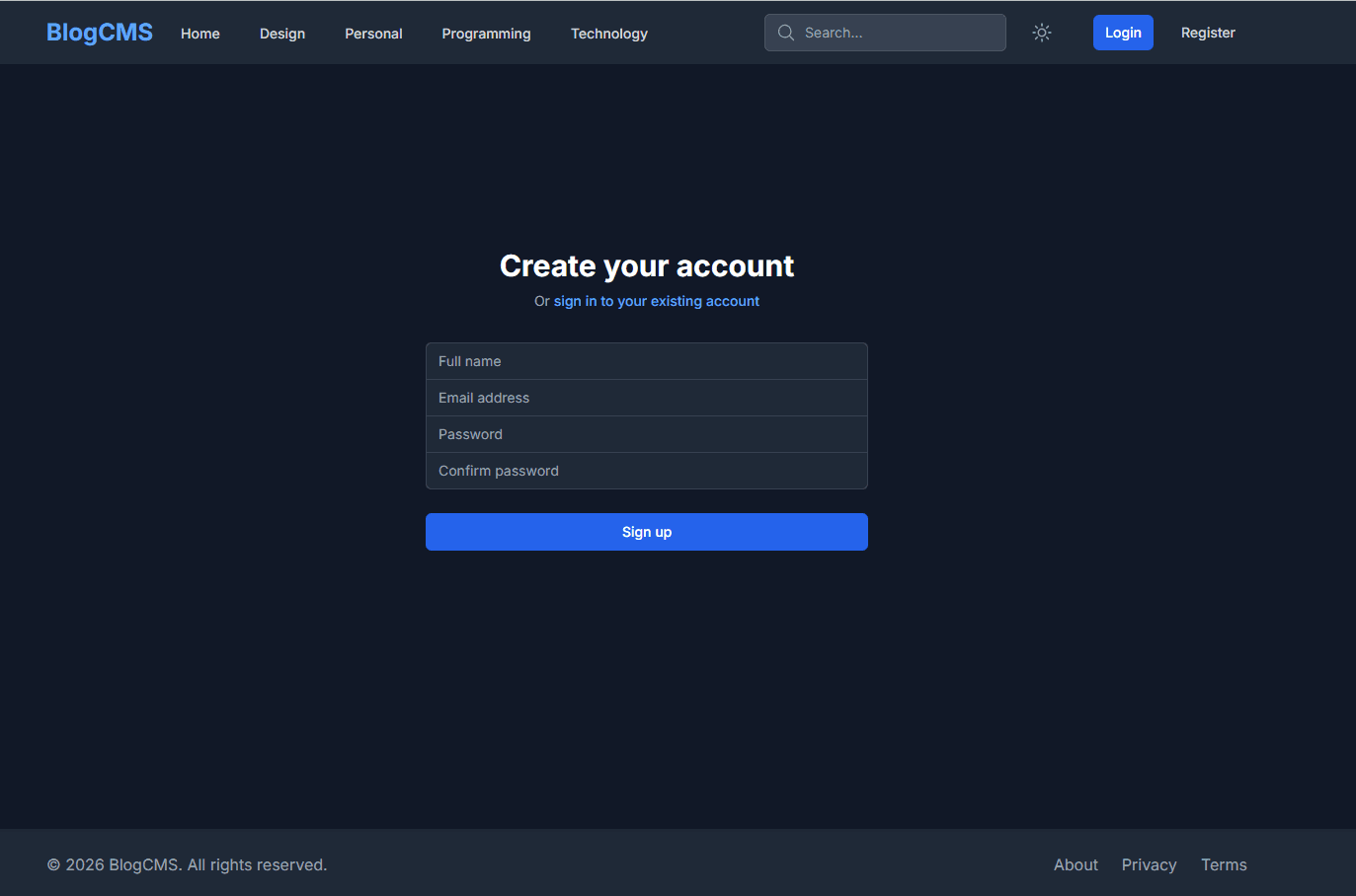 Blog Cms screenshot 5