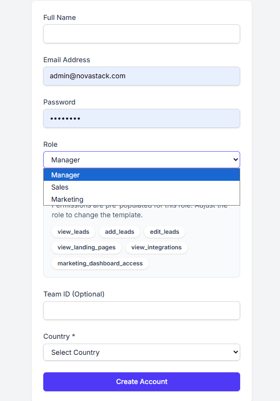 Codex CRM screenshot 2